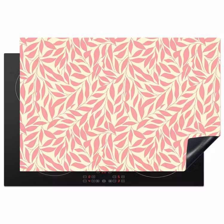 Inductie beschermer - Roze - Bladeren - Dynamisch - Patroon — 1