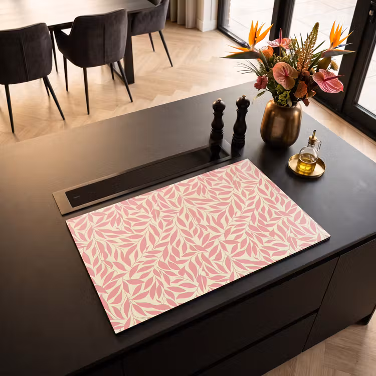 Inductie beschermer - Roze - Bladeren - Dynamisch - Patroon — 3