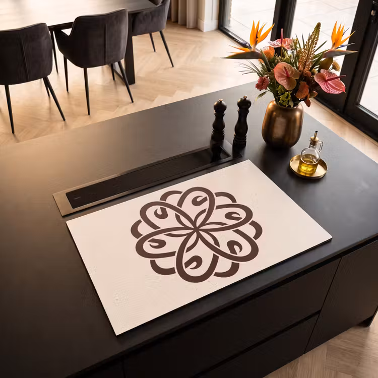 Inductie beschermer - Patroon - Knoop - Abstract - Modern - Bruin — 3