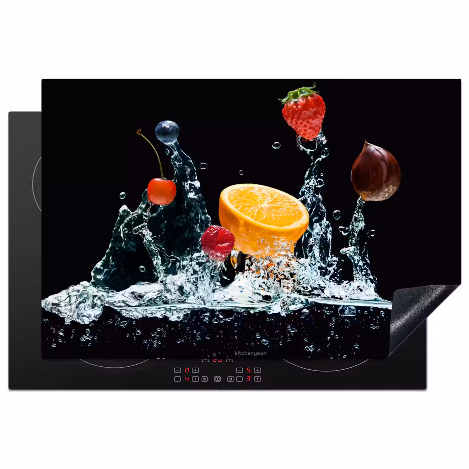 Inductie beschermer - Watersplash - Fruit - Zwart — 1
