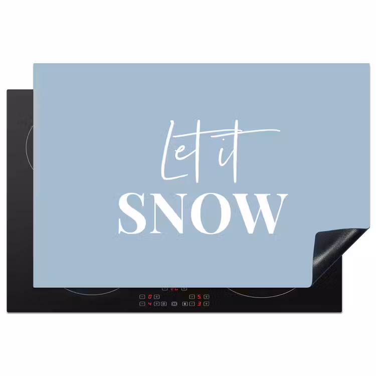 Inductie beschermer - Sneeuw - Winter - Blauw - Let it snow — 1