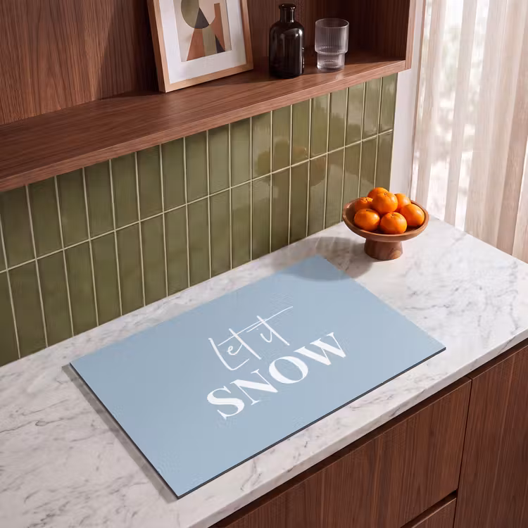 Inductie beschermer - Sneeuw - Winter - Blauw - Let it snow — 4