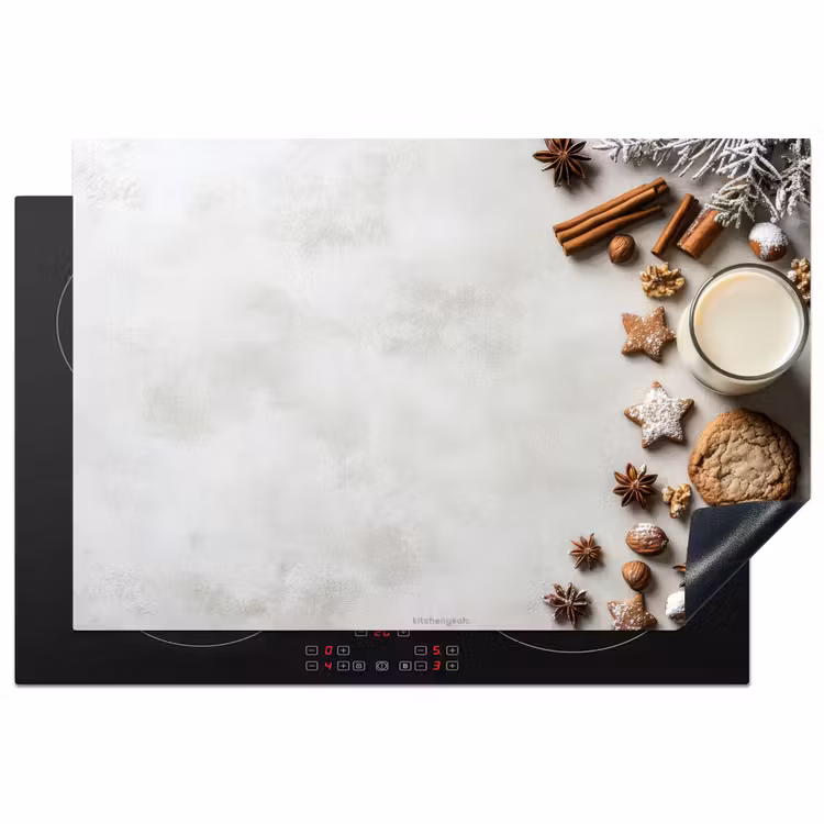 Inductie beschermer - Winter - Kerst - Specerijen - Wit — 1