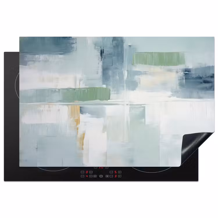 Inductie beschermer - Verf - Moderne kunst - Abstract - Grijs — 2