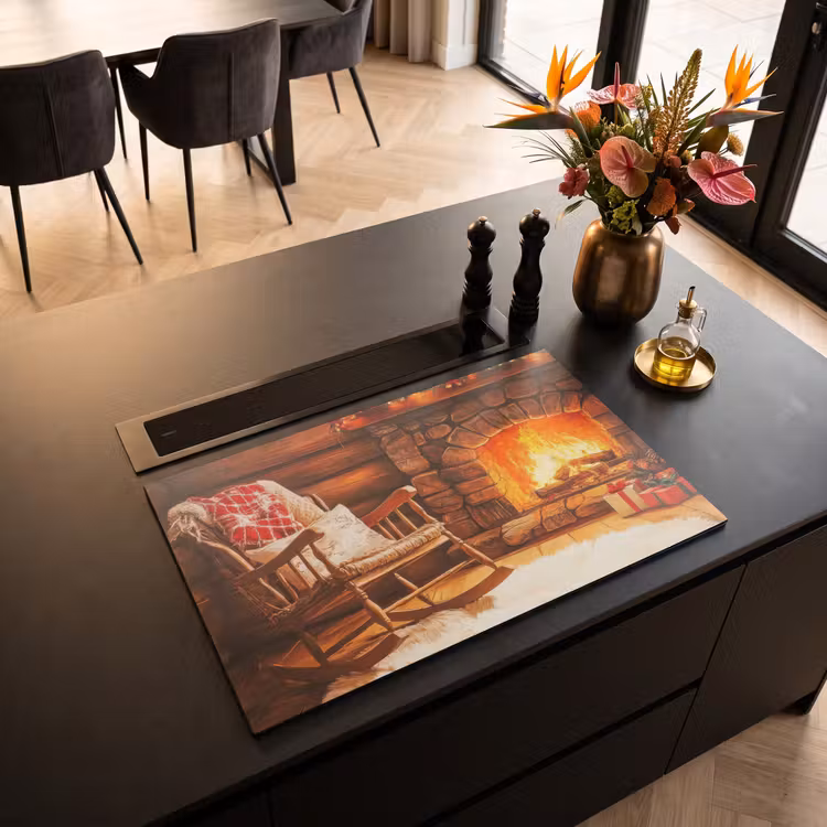 Inductie beschermer - Winter - Kerst - Huis - Openhaard — 3