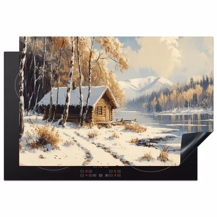 Inductie beschermer - Winter - Sneeuw - Huis - Natuur — 2