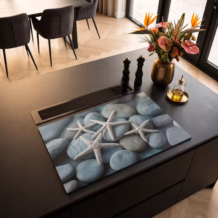 Inductie beschermer - Zeesterren - Stenen - Wit — 3