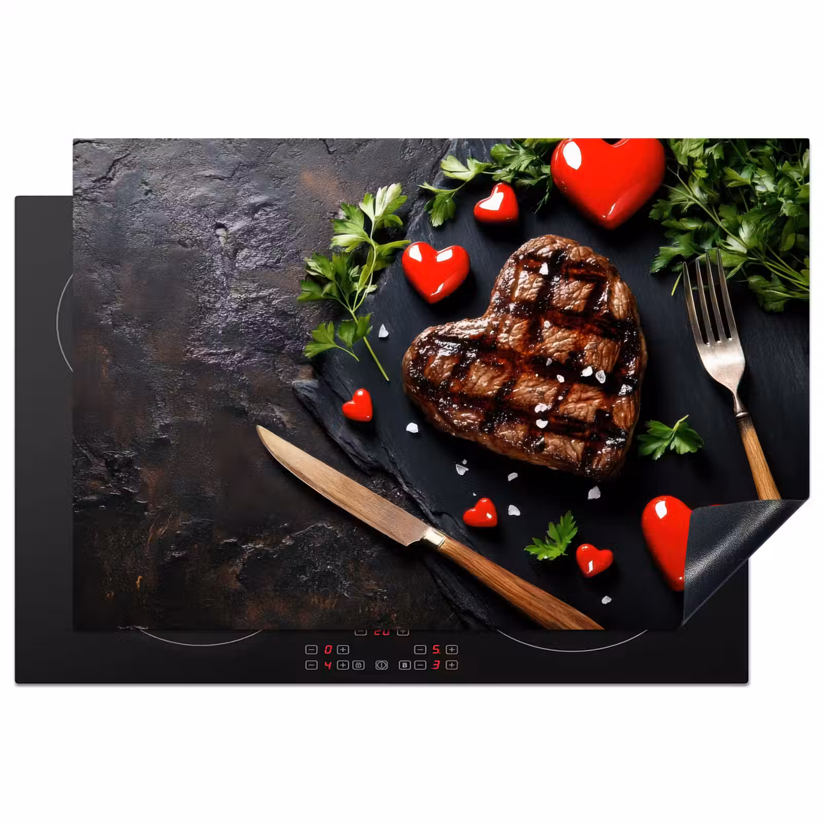 Inductie beschermer - Steak - Hart - Bestek — 1