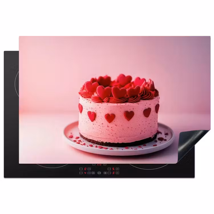 Inductie beschermer - Taart - Hart - Roze — 2