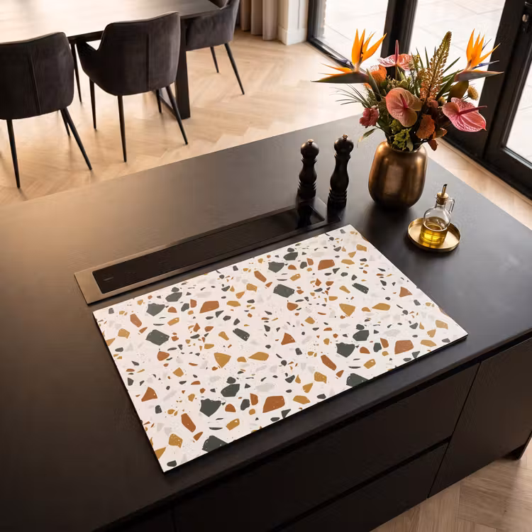 Inductie beschermer - Terrazzo - Patroon - Wit - Terra — 3