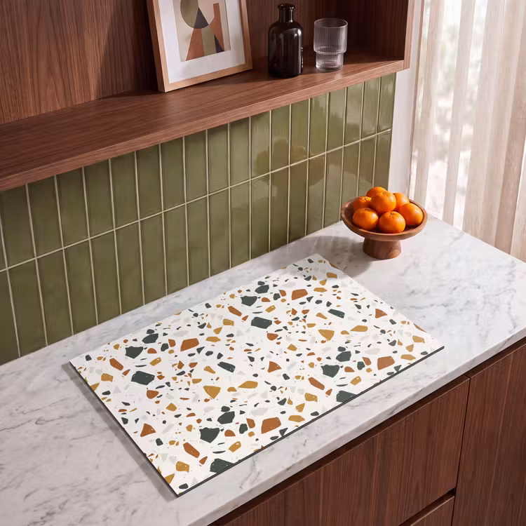 Inductie beschermer - Terrazzo - Patroon - Wit - Terra — 4