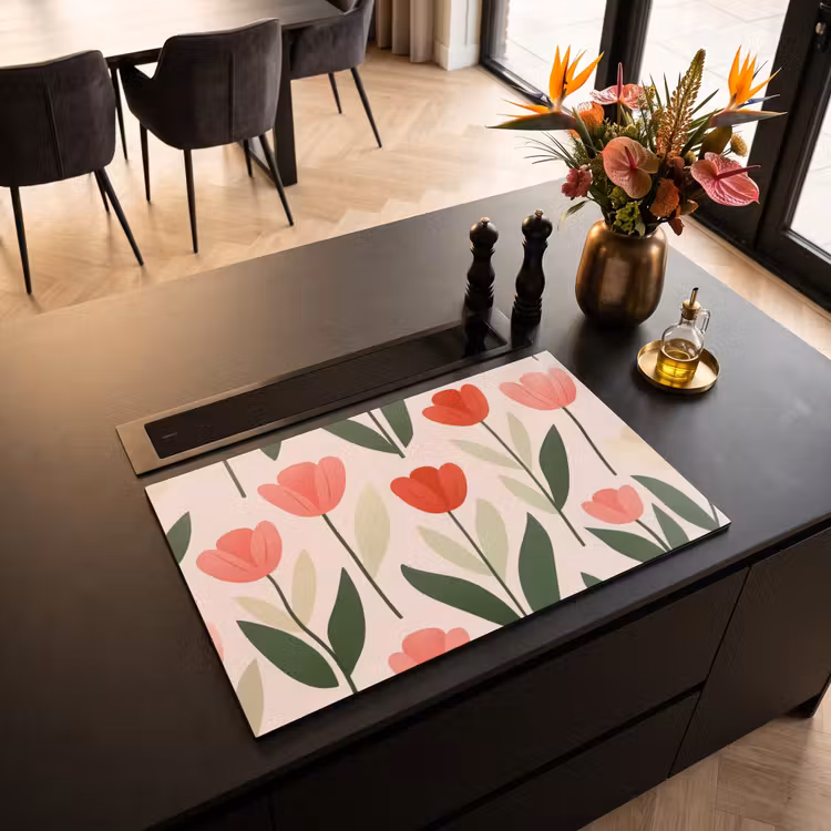 Inductie beschermer - Tulpen - Modern - Roze — 3