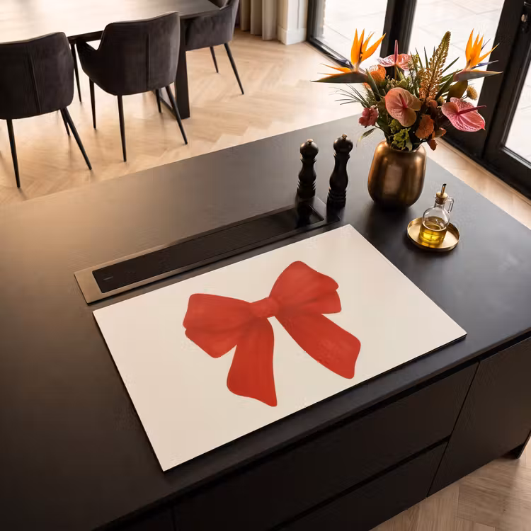 Inductie beschermer - Strik - Symmetrisch - Rood - Lint — 3