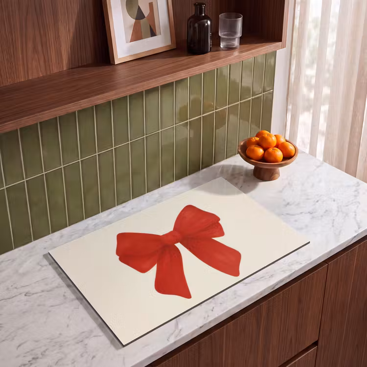 Inductie beschermer - Strik - Symmetrisch - Rood - Lint — 4