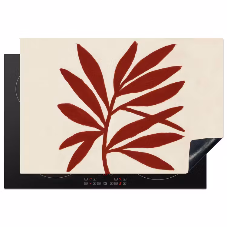 Inductie beschermer - Tak - Bladeren - Rood — 2
