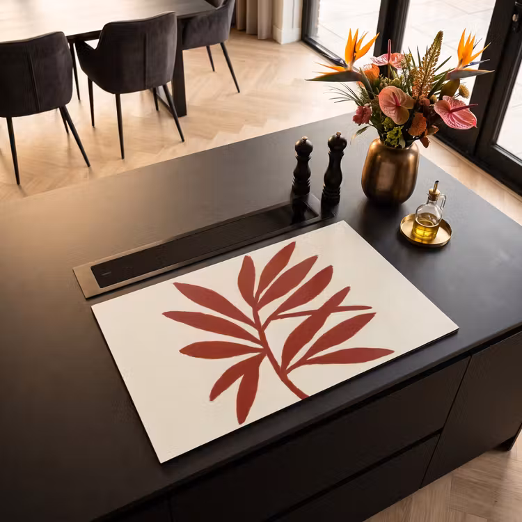 Inductie beschermer - Tak - Bladeren - Rood — 3