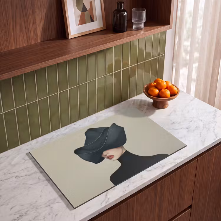 Inductie beschermer - Vrouw - Groen - Hoed — 4