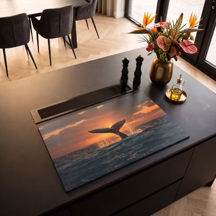 Inductie beschermer - Walvis staart - Water - Zonsondergang — 3