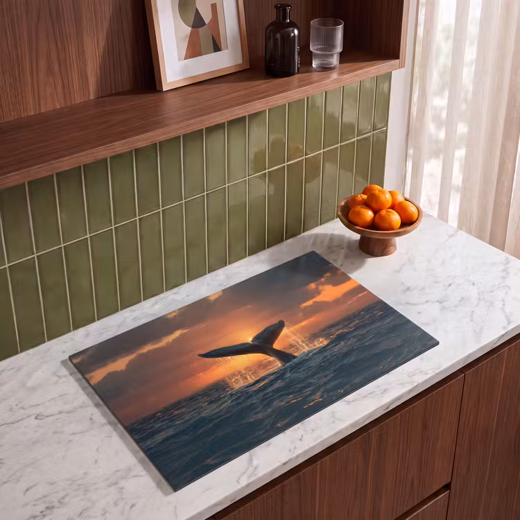 Inductie beschermer - Walvis staart - Water - Zonsondergang — 4