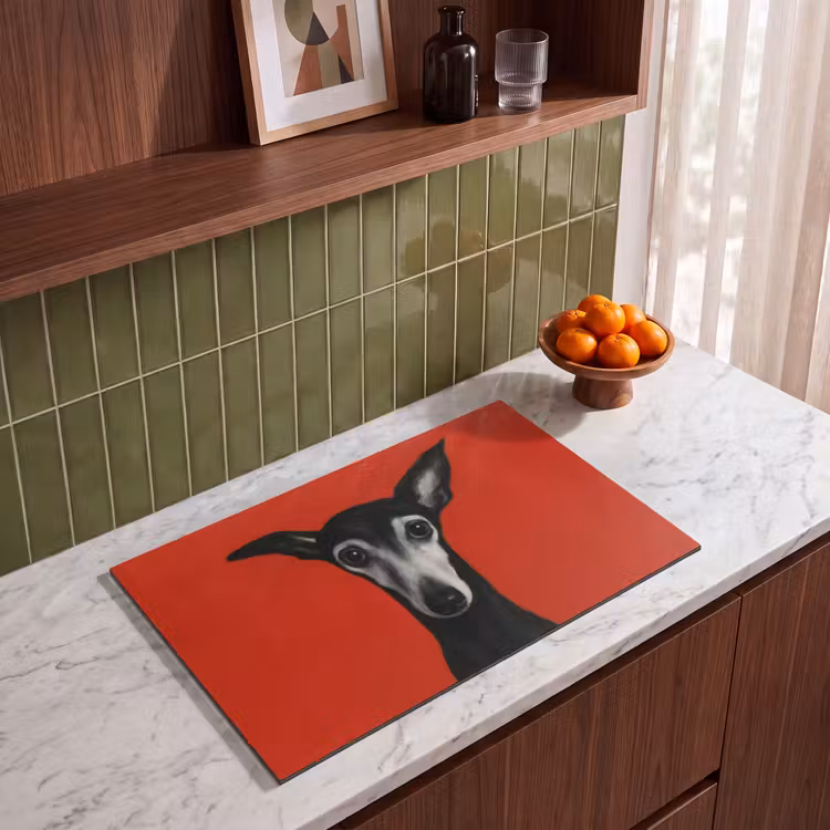 Inductie beschermer - Windhond - Minimalistisch - Rood — 4