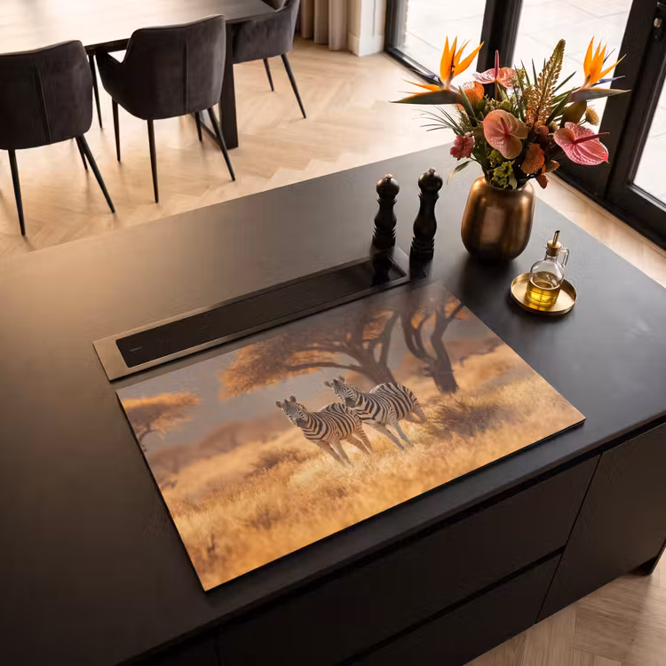 Inductie beschermer - Zebra's - Savannelandschap - Gras — 3