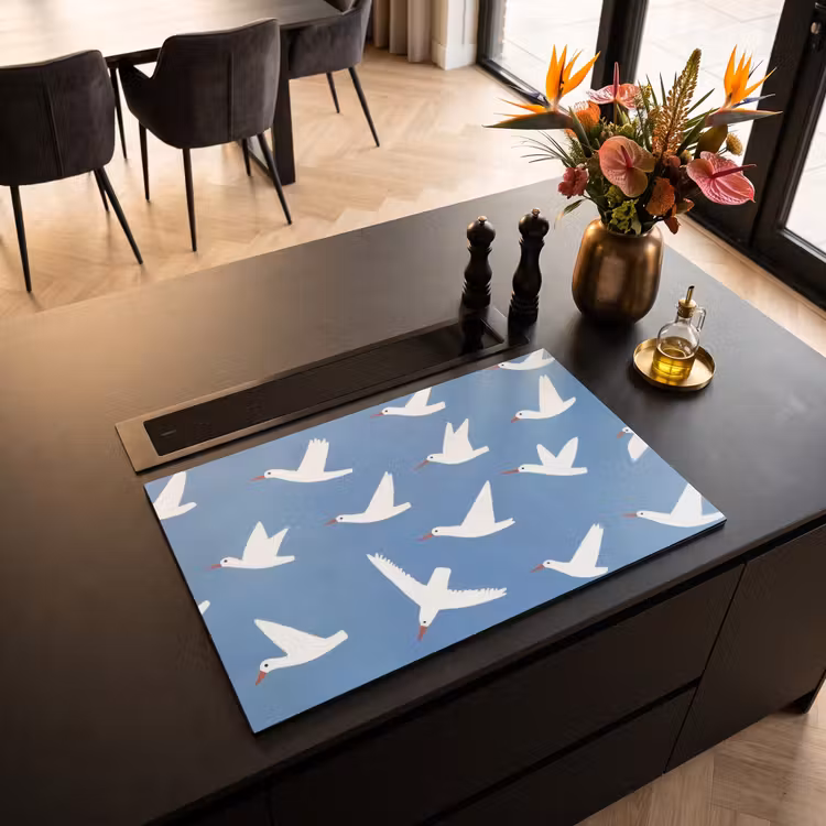 Inductie beschermer - Vogels - Wit - Patroon — 3