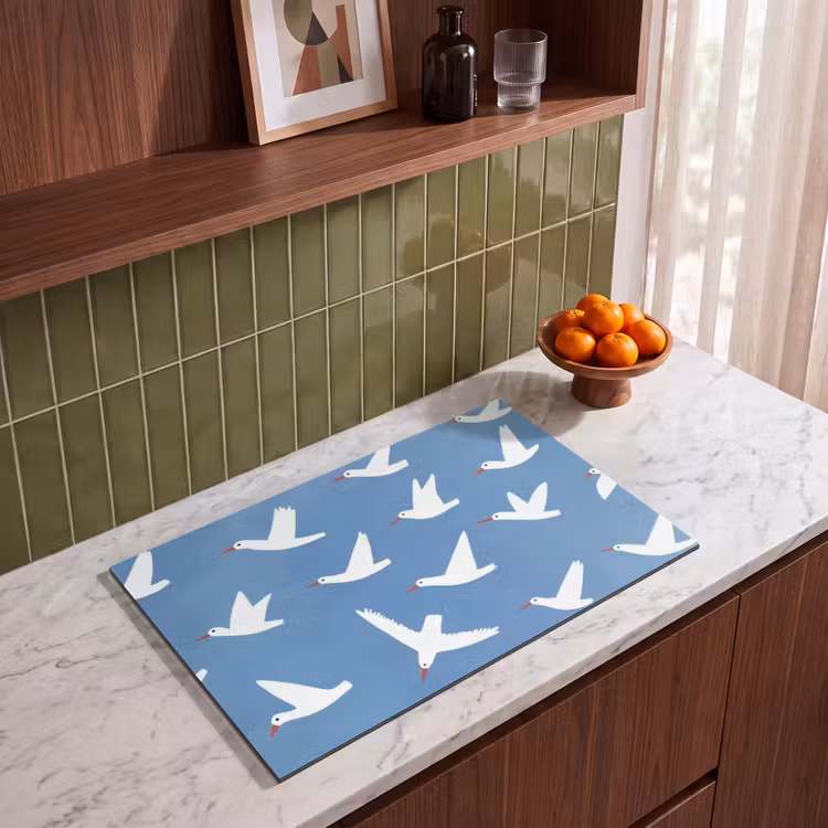 Inductie beschermer - Vogels - Wit - Patroon — 4