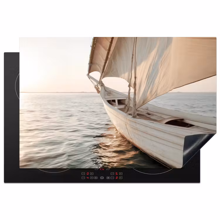 Inductie beschermer - Zeilboot - Zee - Beige - Zon — 2