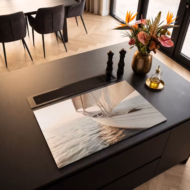 Inductie beschermer - Zeilboot - Zee - Beige - Zon — 3