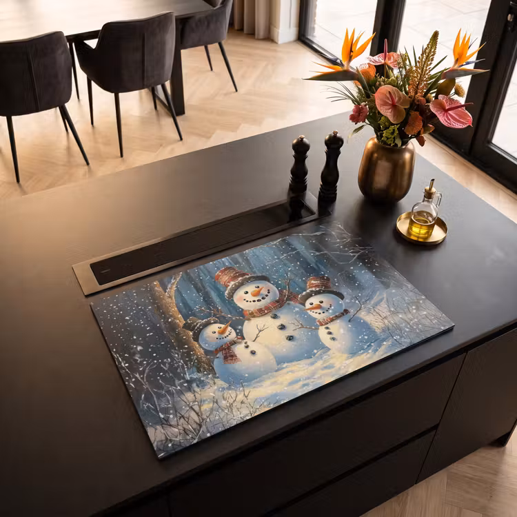 Inductie beschermer - Sneeuwpop - Sneeuw - Winter - Bos — 3