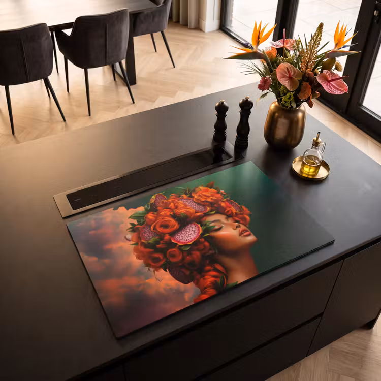 Inductie beschermer - Vrouw - Drankenfruit - Rozen — 3