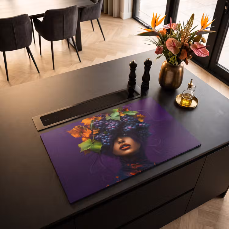 Inductie beschermer - Vrouw - Paars - Druiven — 3