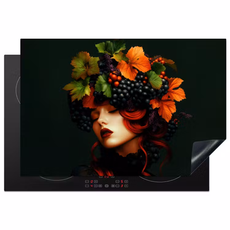 Inductie beschermer - Vrouw - Rood - Groen - Druiven — 2