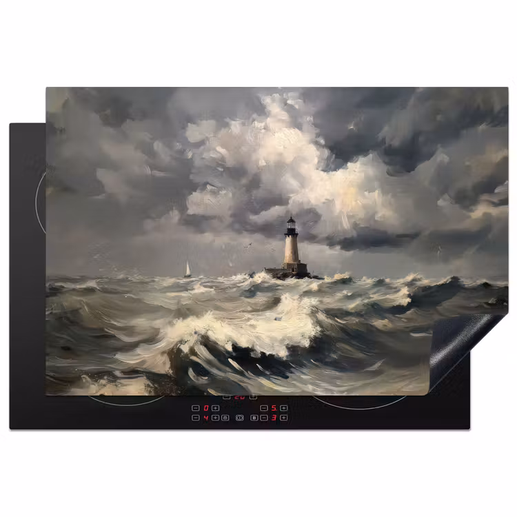 Inductie beschermer - Vuurtoren - Golven - Storm — 2