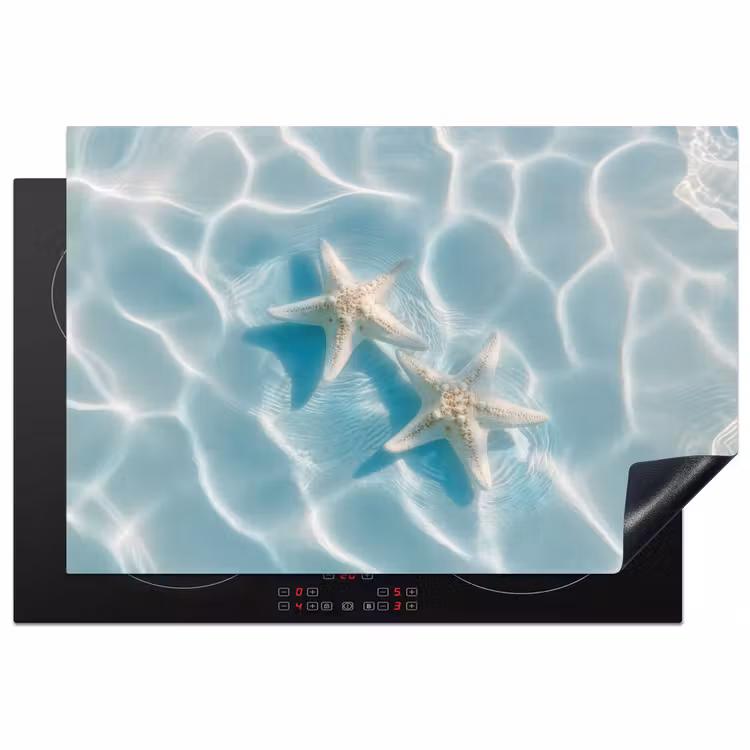 Inductie beschermer - Zeesterren - Golvend water - Rustgevend — 2
