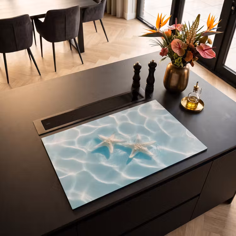 Inductie beschermer - Zeesterren - Golvend water - Rustgevend — 3