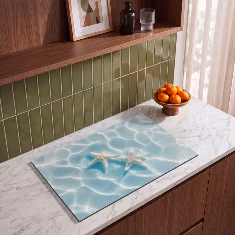 Inductie beschermer - Zeesterren - Golvend water - Rustgevend — 4