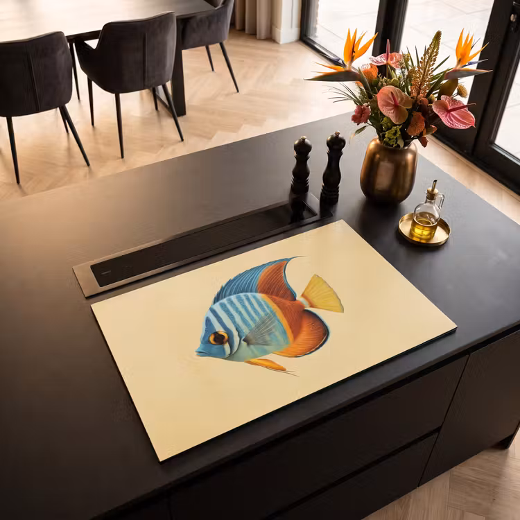 Inductie beschermer - Vis - Vinnen - Blauw - Ogen — 3