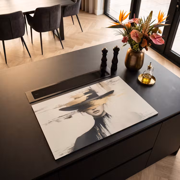 Inductie beschermer - Vrouw - Hoed - Verf — 3
