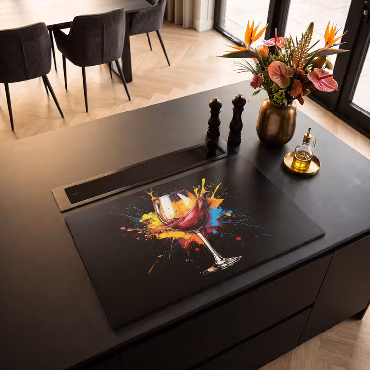 Inductie beschermer - Wijn - Glas - Graffiti - Borrel - Rood - Verf — 3