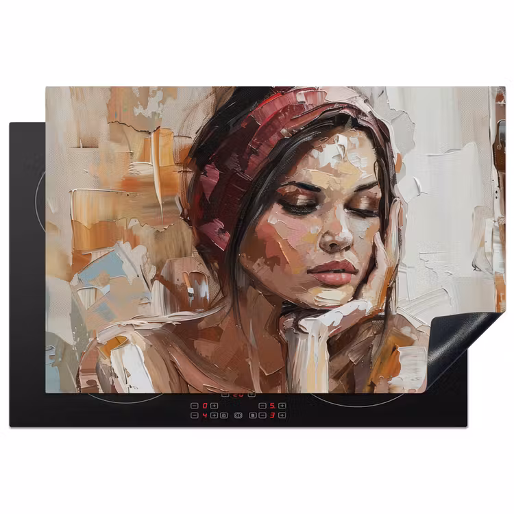 Inductie beschermer - Vrouw - Verflook - Portret - Modern — 2