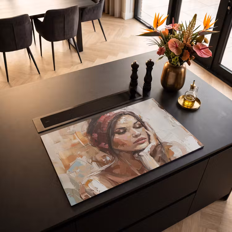 Inductie beschermer - Vrouw - Verflook - Portret - Modern — 3