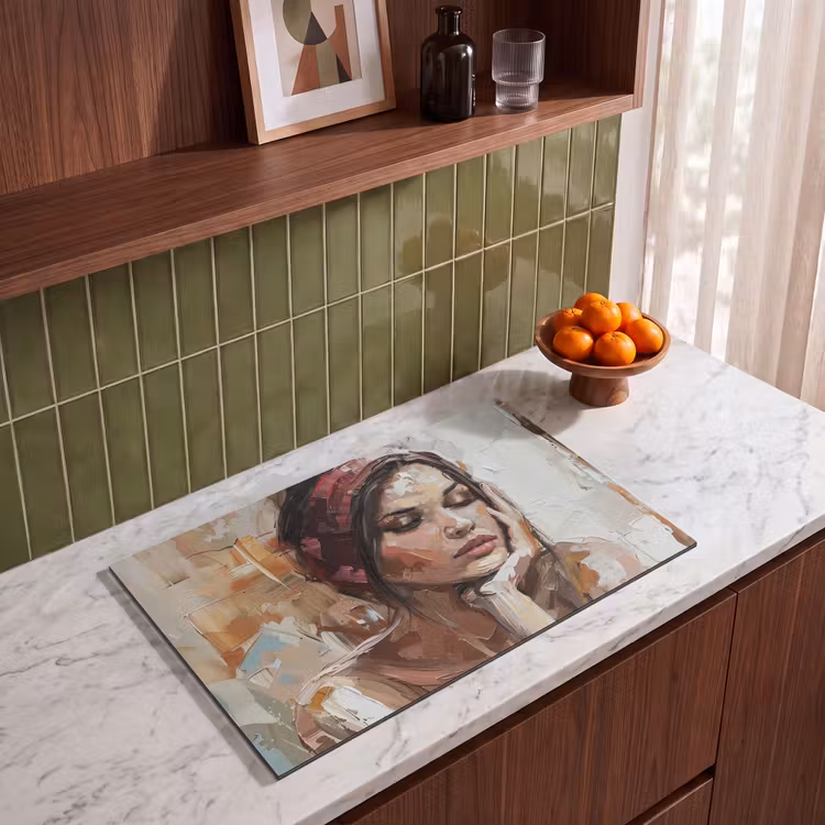 Inductie beschermer - Vrouw - Verflook - Portret - Modern — 4