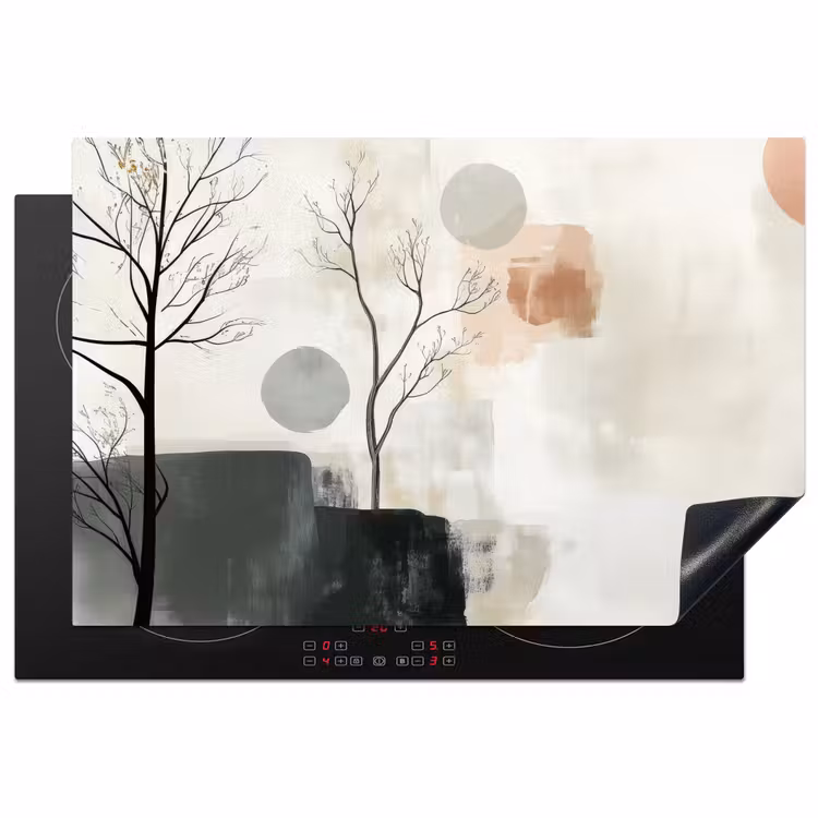 Inductie beschermer - Wabi sabi - Beige - Plant — 1