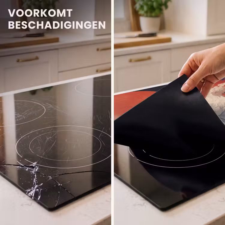 Inductie beschermer - Witte vos - wolken - maan — 1
