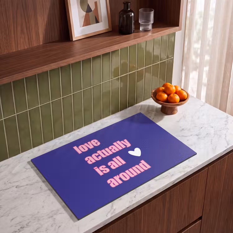 Inductie beschermer - Tekst - Valentijn - Love - Blauw — 4