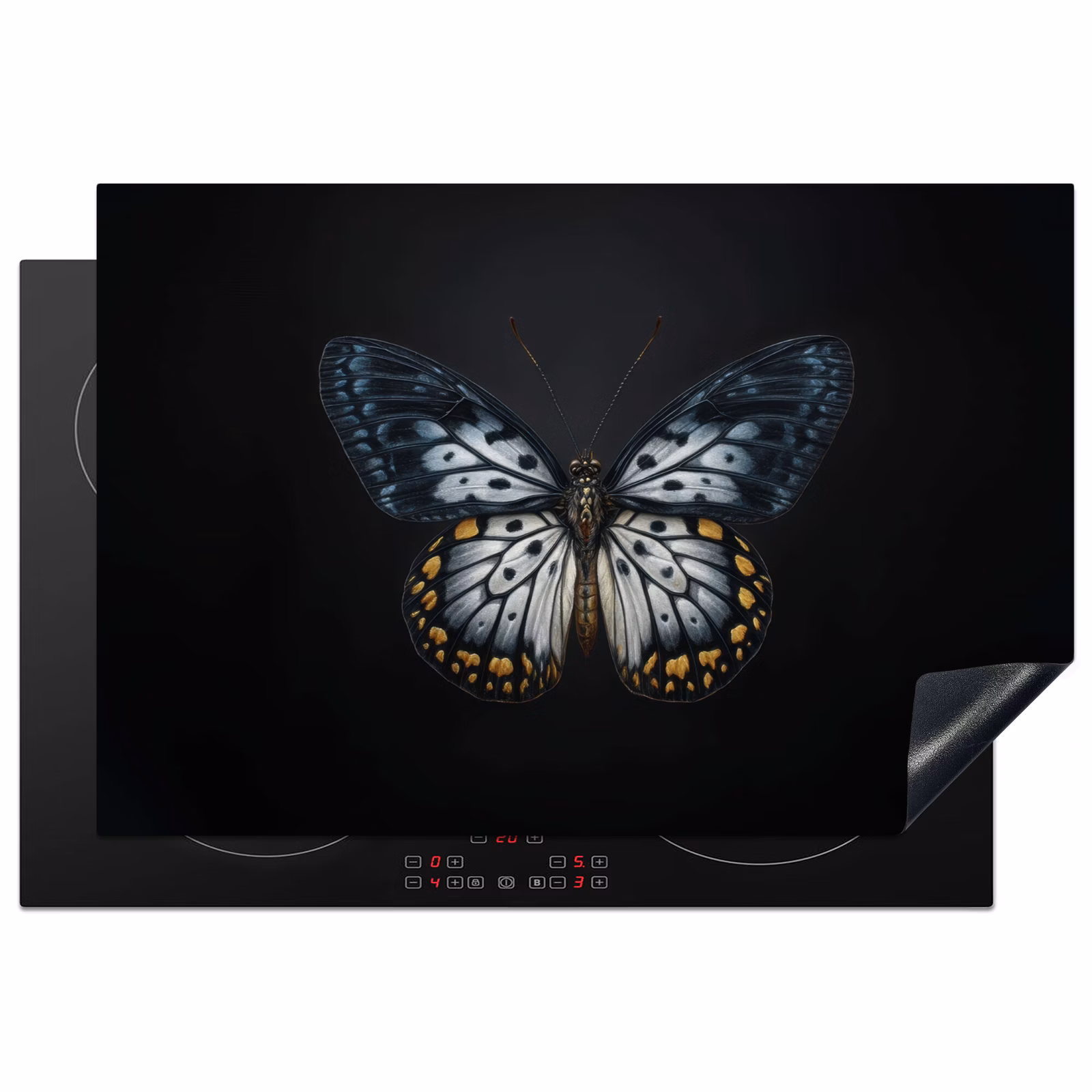 Inductie beschermer - Vlinder - Monochroom - Balans — 1