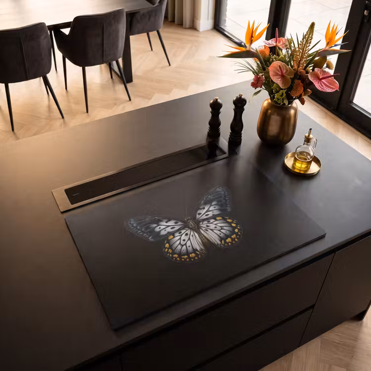Inductie beschermer - Vlinder - Monochroom - Balans — 3