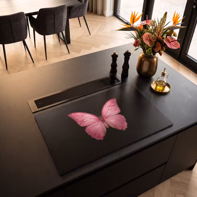 Inductie beschermer - Vlinder - roze - Elegant — 3