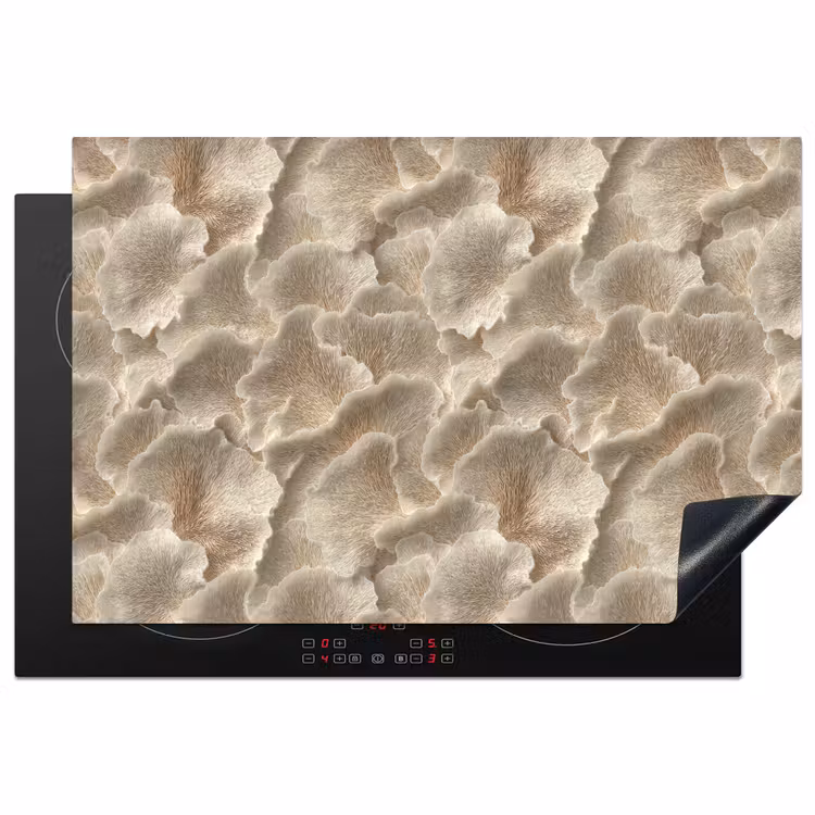 Inductie beschermer - Waaierstructuren - Beige - Vezeltextuur — 2